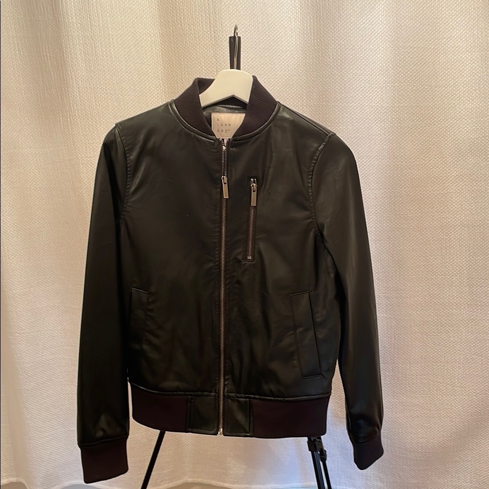 Zara Black Bomber Jacket